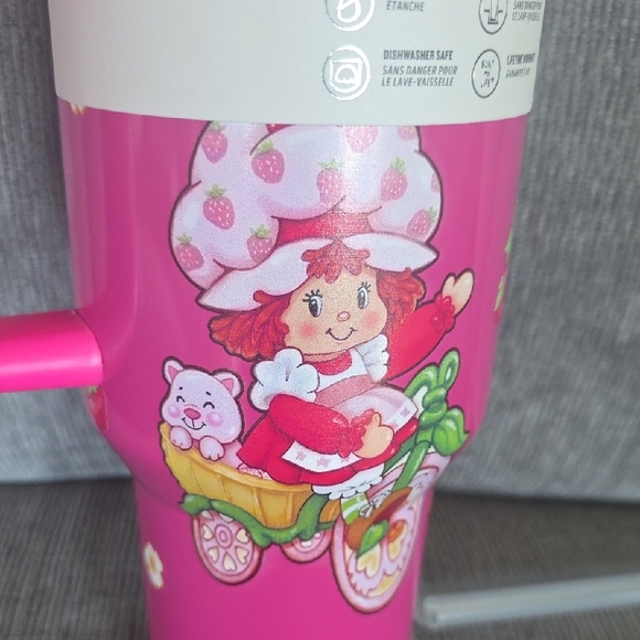 Stanley Pink Quencher H2.0 Tumbler, New, 40oz., Strawberry Shortcake - Picture 14 of 14